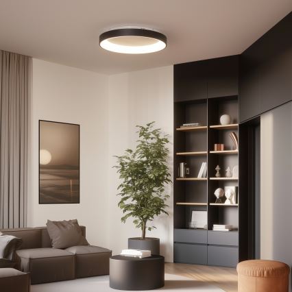 Brilagi - Plafoniera LED dimmerabile FALCON II LED/99W/230V 3000-6500K Ø 60 cm nero + telecomando