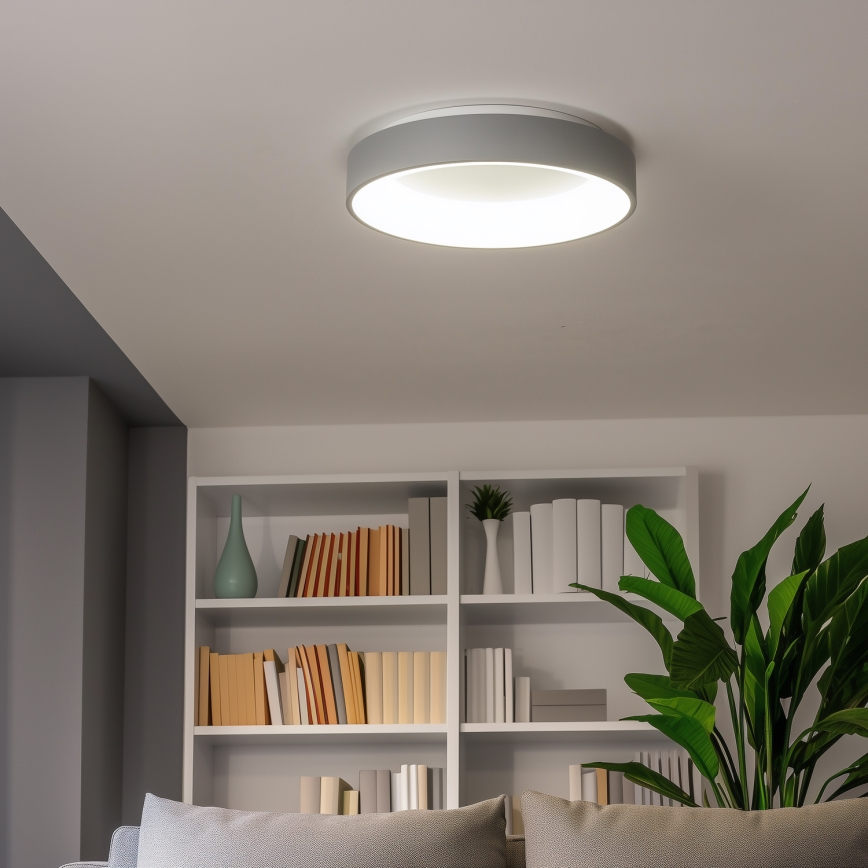Brilagi - Plafoniera LED dimmerabile FALCON LED/80W/230V 3000-6500K Ø 60 cm grigio + telecomando