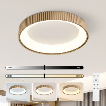 Brilagi - Plafoniera LED dimmerabile FALCON MODERN LED/54W/230V 3000-6500K 60 cm beige + telecomando