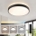 Brilagi - Plafoniera LED dimmerabile GLASS POOL DOUBLE LED/48W/230V 3000-6000K 40 cm nero + telecomando