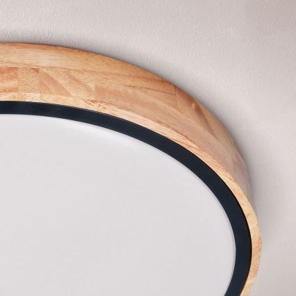 Brilagi - Plafoniera dimmerabile a LED GLORIA LED/48W/230V 3000-6500K rovere Ø 40 cm + telecomando