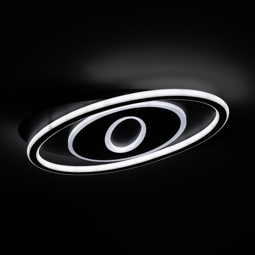 Brilagi - Plafoniera LED dimmerabile IRIS LED/78W/230V 3000-6000K 37x49 cm nero + telecomando