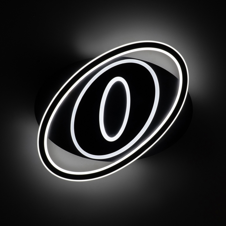 Brilagi - Plafoniera LED dimmerabile IRIS LED/78W/230V 3000-6000K 37x49 cm nero + telecomando