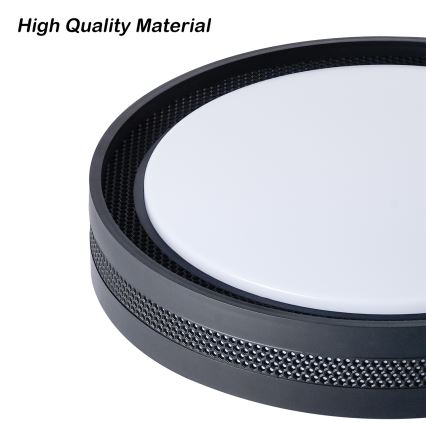Brilagi - Plafoniera LED dimmerabile KREON LED/54W/230V 3000-6000K nera Ø 38 cm + telecomando