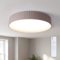 Brilagi - Plafoniera LED dimmerabile LUCIA LED/48W/230V 3000-6500K Ø 41 cm taupe + telecomando