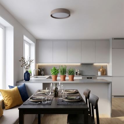 Brilagi - Plafoniera LED dimmerabile LUCIA LED/48W/230V 3000-6500K Ø 41 cm taupe + telecomando