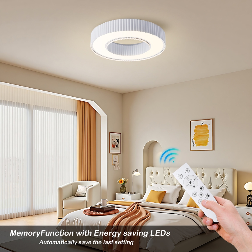 Brilagi - Plafoniera LED dimmerabile LUMIX LED/48W/230V 3000-6000K bianca Ø 50 cm + telecomando