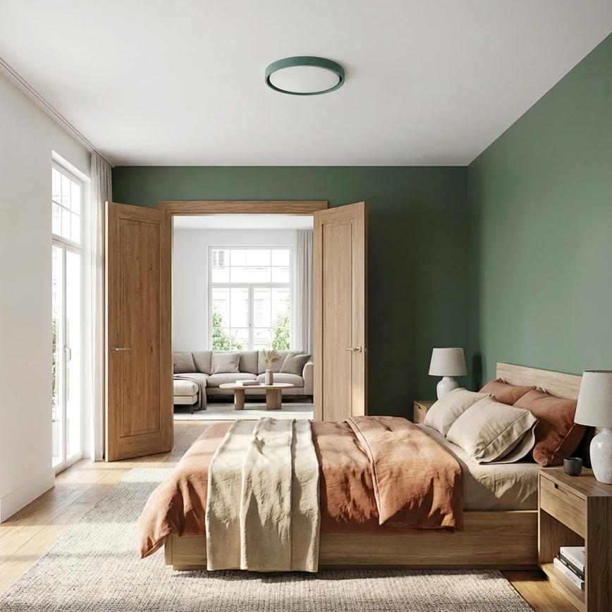 Brilagi - Plafoniera LED dimmerabile MATTEO LED/48W/230V 3000-6500K Ø 41 cm verde + telecomando incluso