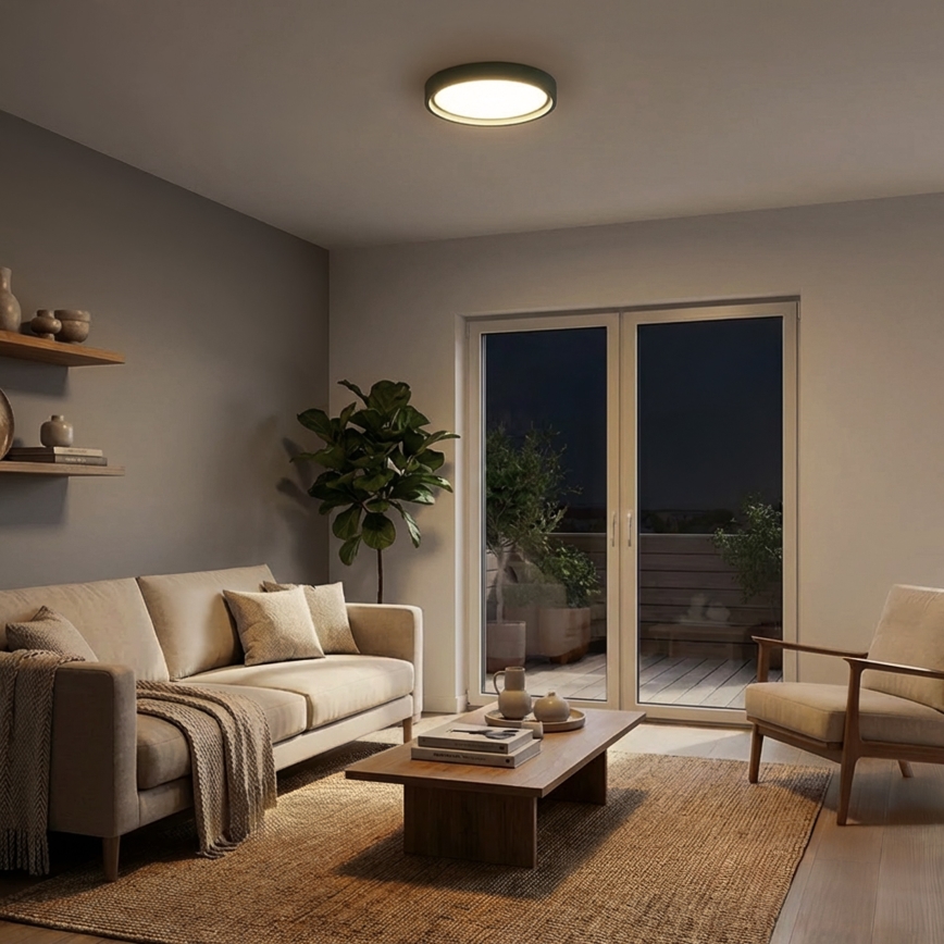 Brilagi - Plafoniera LED dimmerabile MATTEO LED/48W/230V 3000-6500K Ø 41 cm verde + telecomando incluso