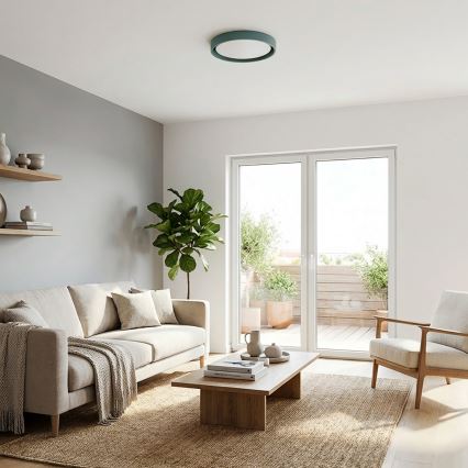 Brilagi - Plafoniera LED dimmerabile MATTEO LED/48W/230V 3000-6500K Ø 41 cm verde + telecomando incluso