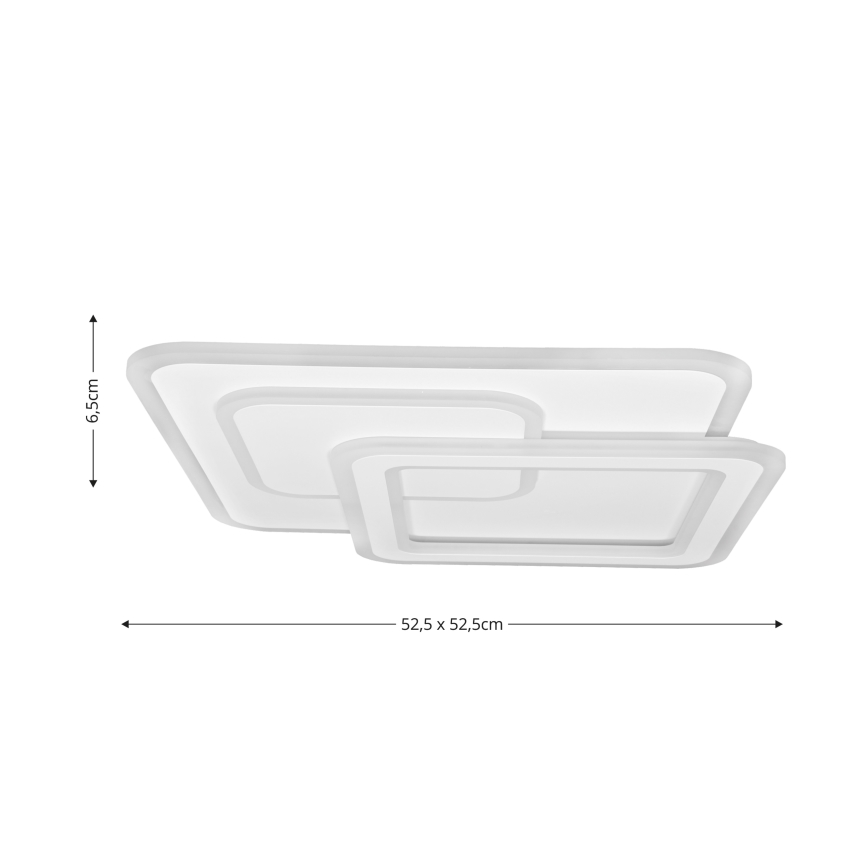 Brilagi - Plafoniera LED dimmerabile MODERN LED/80W/230V 2700-6500K 52,5x52,5 cm + telecomando