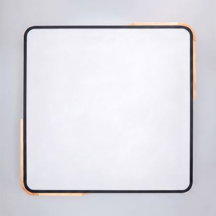 BRILAGI - Plafoniera LED dimmerabile PILANA LED/48W/230V 3000-6500K rovere/nero 56x56 cm + telecomando