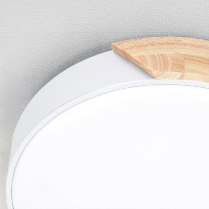 Brilagi - Plafoniera LED dimmerabile PILANA LED/60W/230V 3000-6500K rovere/bianco Ø 60 cm + telecomando