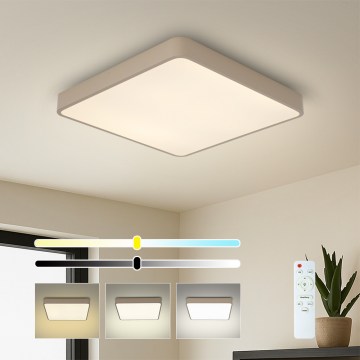 Brilagi - Plafoniera LED dimmerabile POOL 36W/230V 3000-6000K 40x40 cm beige + telecomando