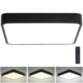 Brilagi - Plafoniera LED dimmerabile POOL LED/48W/230V 3000-6000K 50x50 cm nero + telecomando