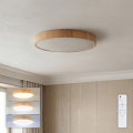 Brilagi - Plafoniera LED dimmerabile POOL LED/50W/230V 3000-6000K Ø 40 cm finitura effetto legno + telecomando