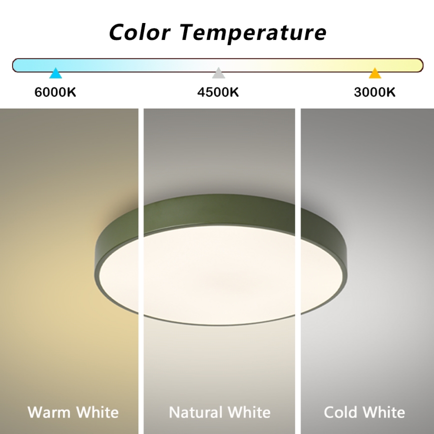 Brilagi - Plafoniera dimmerabile a LED POOL LED/60W/230V 3000-6000K Ø 50 cm verde + telecomando