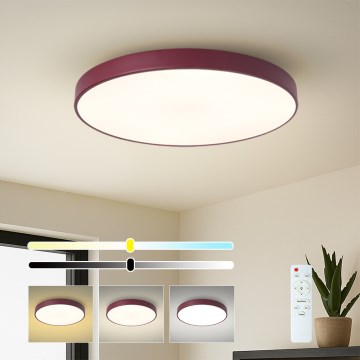 Brilagi - Plafoniera LED dimmerabile POOL LED/60W/230V 3000-6000K Ø 60 cm bordeaux + telecomando