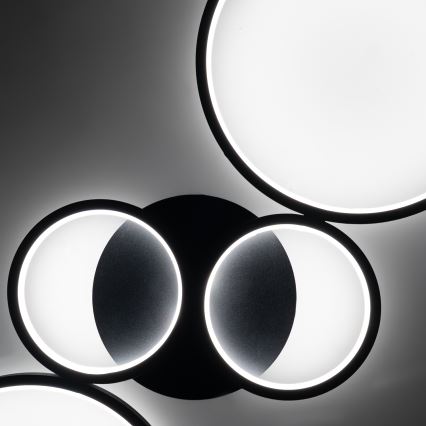 Brilagi - Plafoniera LED dimmerabile RINGO LED/34W/230V 3000-6000K 28x78 cm nera + telecomando