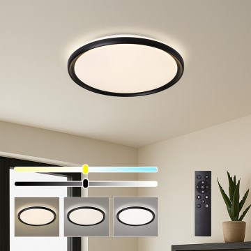 Brilagi - Plafoniera LED dimmerabile RIVO LED/72W/230V 3000-6000K nero Ø 50 cm + telecomando