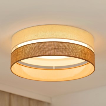 Brilagi - Plafoniera LED dimmerabile ROYAL YUTE LED/24W/230V diametro 45 cm 3000/4000/6500K beige/color crema  + telecomando