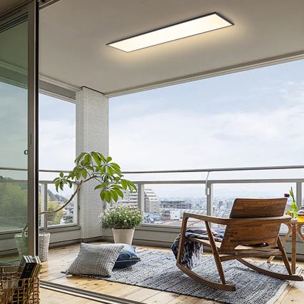 Brilagi - Plafoniera LED dimmerabile SLIMFRAME LED/58W/230V 120x30 cm 3000-6000K nera + telecomando