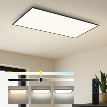 Brilagi - Plafoniera LED dimmerabile SLIMFRAME LED/80W/230V 120x60 cm 3000-6000K nera + telecomando