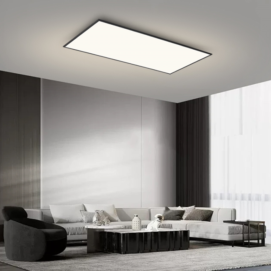 Brilagi - Plafoniera LED dimmerabile SLIMFRAME LED/80W/230V 120x60 cm 3000-6000K nera + telecomando