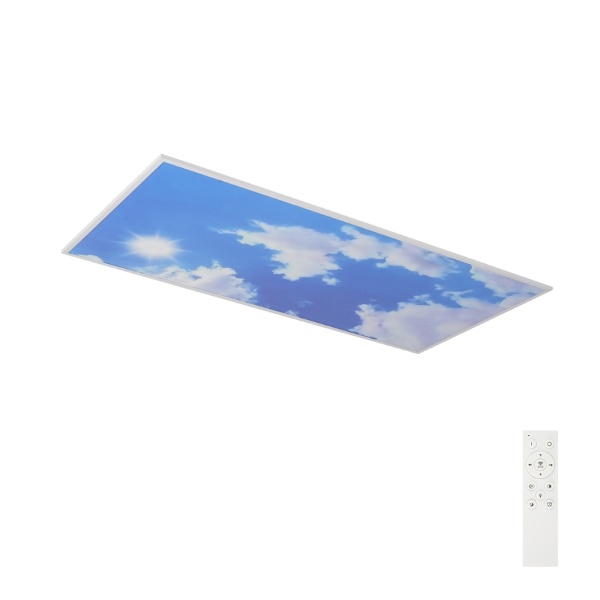 Brilagi - Plafoniera LED dimmerabile SLIMFRAME SKY LED/80W/230V 120x60 cm 3000-6000K argento/blu + telecomando