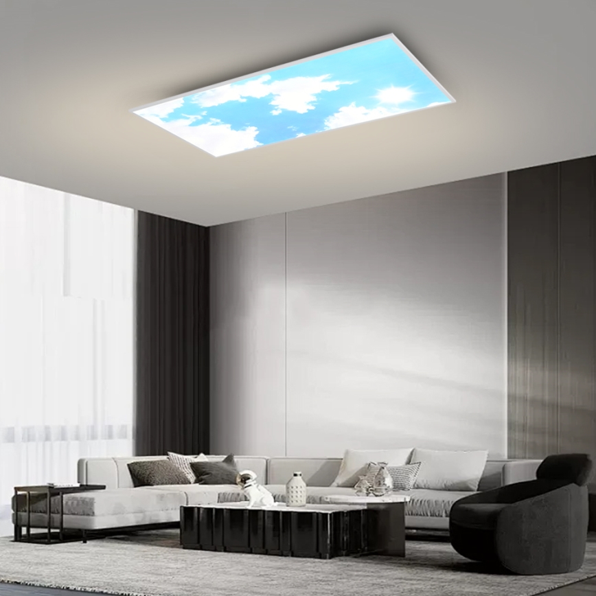 Brilagi - Plafoniera da soffitto dimmerabile LED SLIMFRAME SKY LED/80W/230V 120x60 cm 3000-6000K argento/blu + telecomando