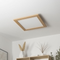 Brilagi - Plafoniera LED dimmerabile SLIMFRAME WOOD LED/36W/230V 49,5x49,5 cm 3000-6000K marrone + telecomando