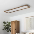 Brilagi - Plafoniera LED dimmerabile SLIMFRAME WOOD LED/58W/230V 124x34 cm 3000-6000K marrone + telecomando