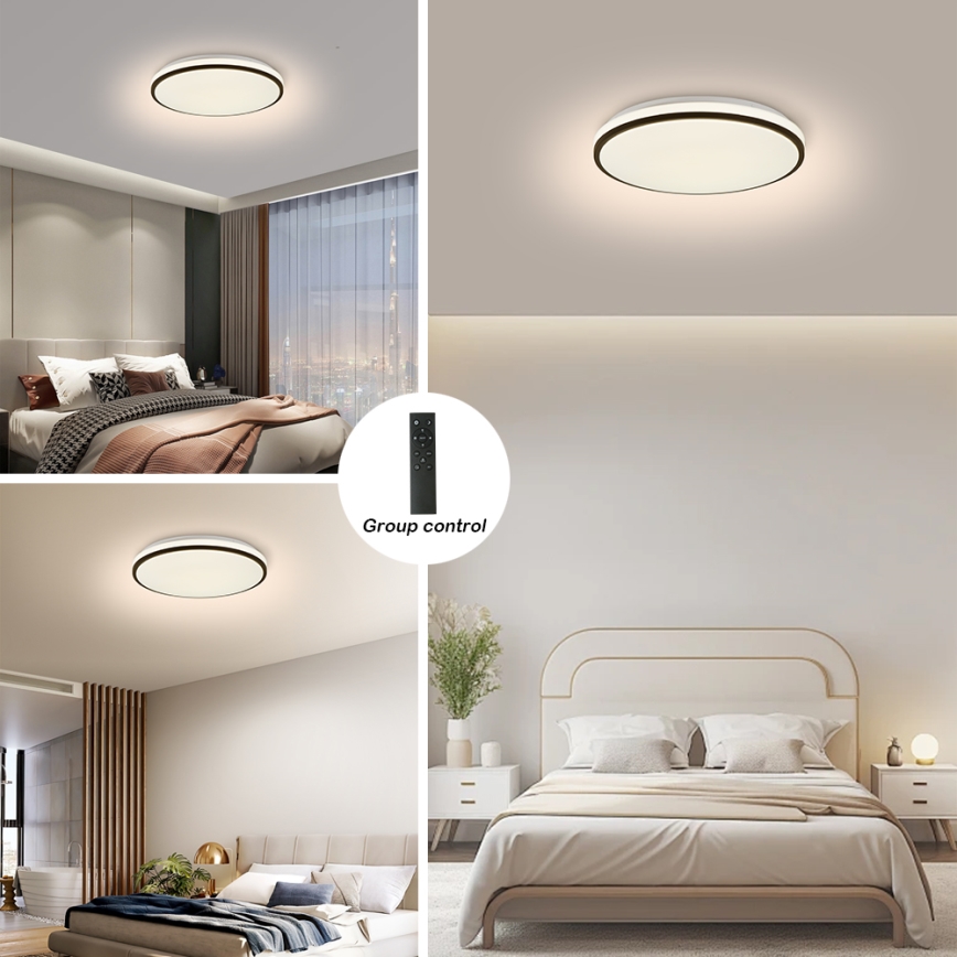 Brilagi - Plafoniera LED dimmerabile SMART 24W 230V Ø 38 cm 3000-6000K Wi-Fi Tuya Beacon + telecomando