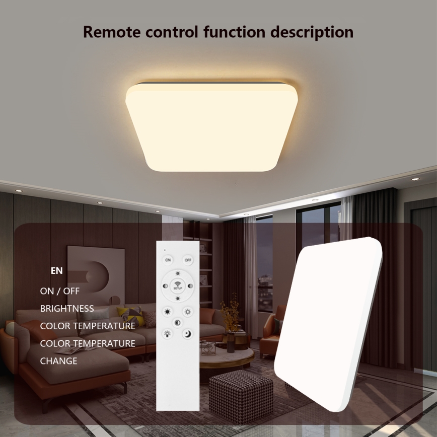 Brilagi - Plafoniera LED dimmerabile SMART LED/28W/230V 2700-6500K Wi-Fi Tuya + telecomando