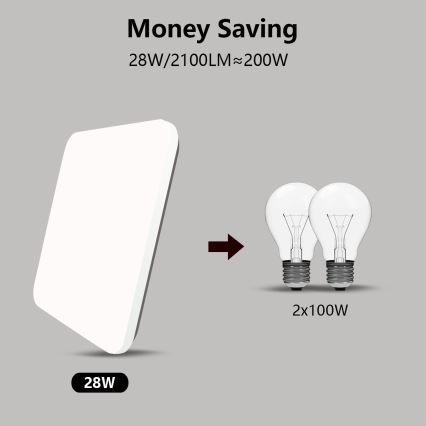 Brilagi - Plafoniera LED dimmerabile SMART LED/28W/230V 2700-6500K Wi-Fi Tuya + telecomando