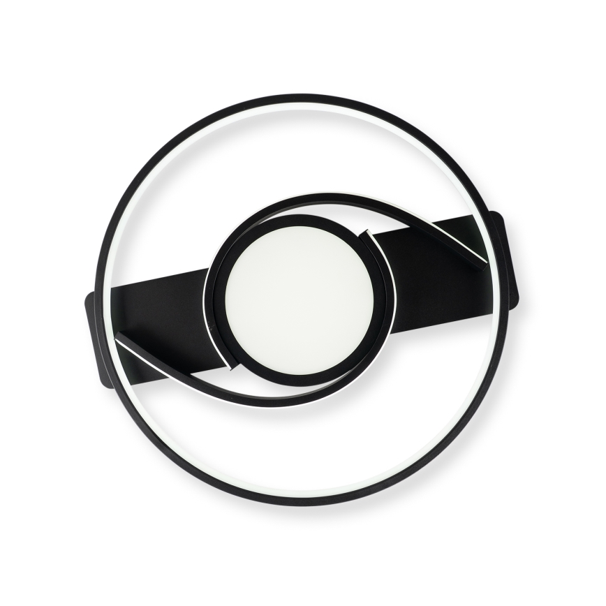 Brilagi - Plafoniera LED dimmerabile TWIRL LED/38W/230V 3000-6000K nera + telecomando