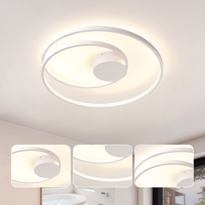 Brilagi - Lampada da soffitto dimmerabile a LED TWISTER LED/48W/230V 3000-6000K diam. 50 cm bianca + telecomando