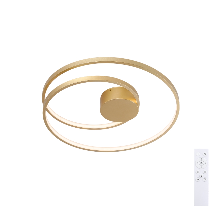 Brilagi - Plafoniera LED dimmerabile TWISTER LED/48W/230V 3000-6000K Ø 50 cm, finitura dorata + telecomando incluso