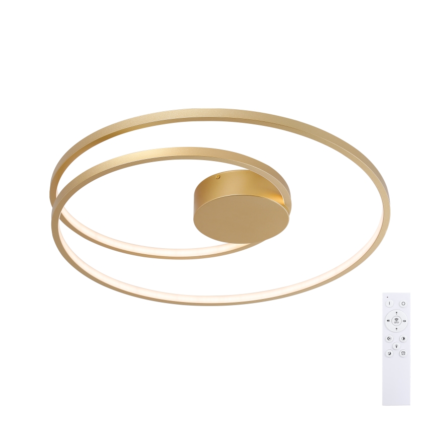 Brilagi - Plafoniera LED dimmerabile TWISTER LED/75W/230V 3000-6000K Ø 70 cm finitura oro + telecomando