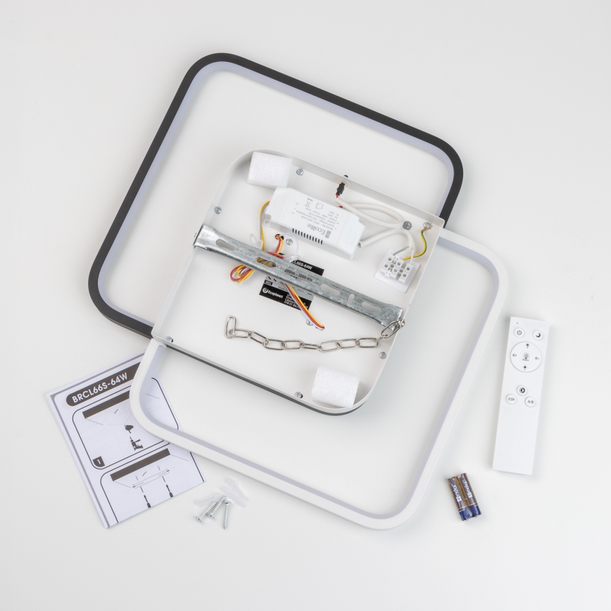 Brilagi - Plafoniera LED dimmerabile VELO LED/64W/230V 38x38 cm 3000-6500K + telecomando