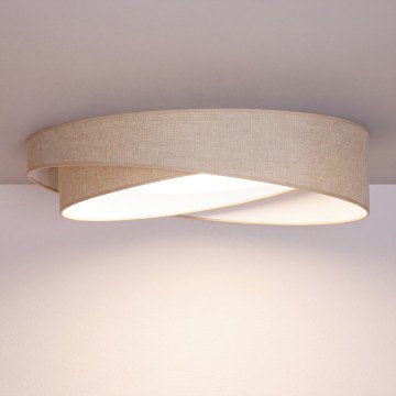 BRILAGI - Plafoniera LED dimmerabile VELVET TWIST LED/36W/2300V 3000-6000K Ø 65 cm Wi-Fi Tuya Beacon beige + telecomando