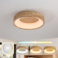 Brilagi - Plafoniera LED FALCON WOOD MODERN LED/30W/230V 3000/4000/6000K Ø 45 cm in legno