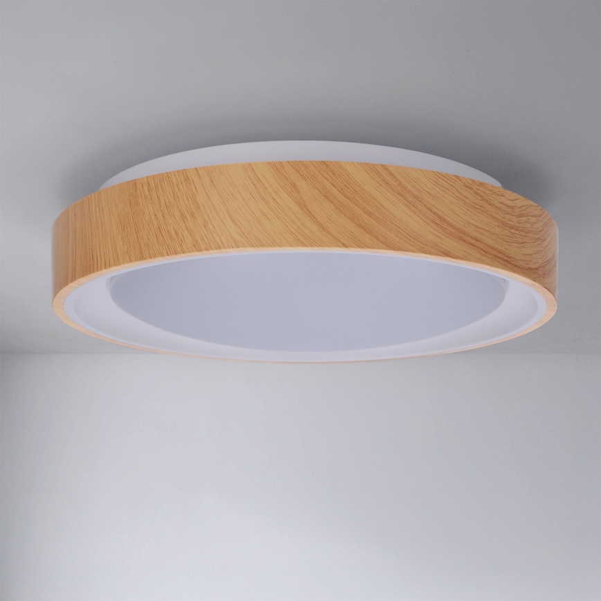 Brilagi - Plafoniera LED FLOCO LED/24W/230V Ø 30 cm, finitura legno/bianco