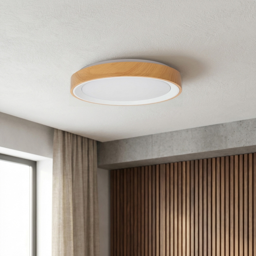 Brilagi - Plafoniera LED FLOCO LED/24W/230V Ø 30 cm finitura effetto legno/nero