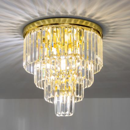 Brilagi - Plafoniera LED in cristallo MOZART 5xE14/40W/230V Ø 40 cm oro