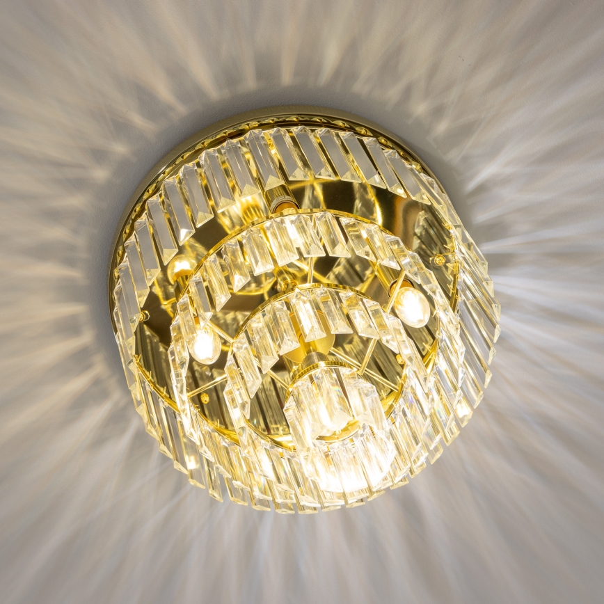 Brilagi - Plafoniera LED in cristallo MOZART 5xE14/40W/230V Ø 40 cm oro
