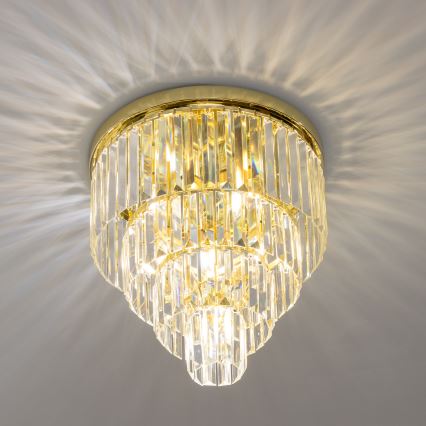 Brilagi - Plafoniera LED in cristallo MOZART 5xE14/40W/230V Ø 40 cm oro