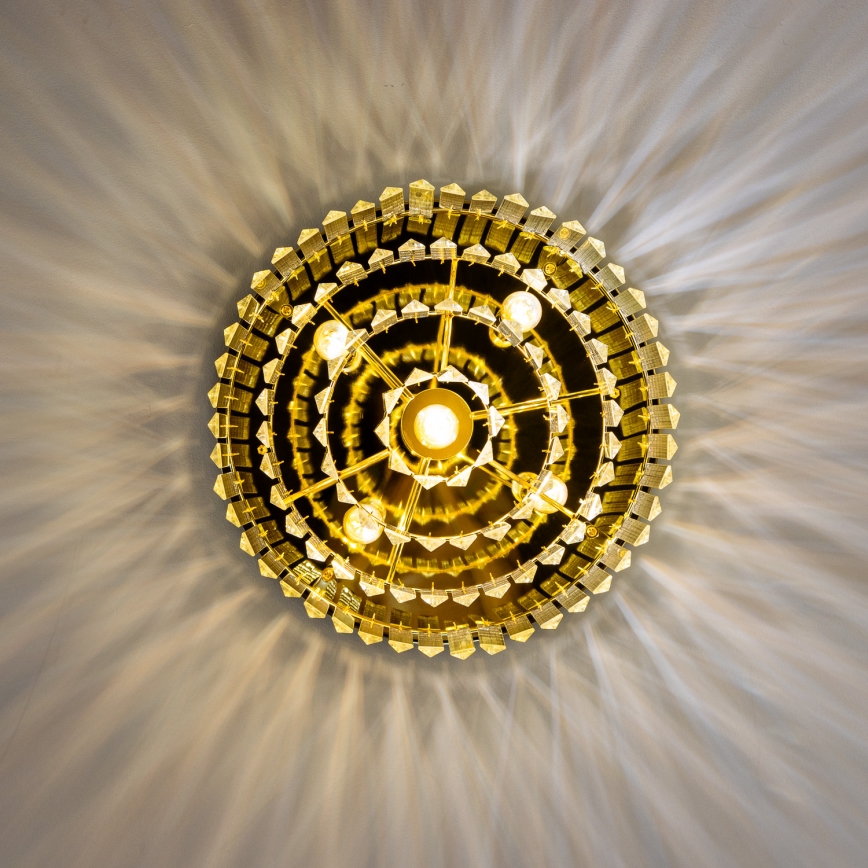 Brilagi - Plafoniera LED in cristallo MOZART 5xE14/40W/230V Ø 40 cm oro
