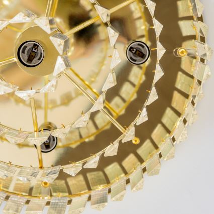 Brilagi - Plafoniera LED in cristallo MOZART 5xE14/40W/230V Ø 40 cm oro