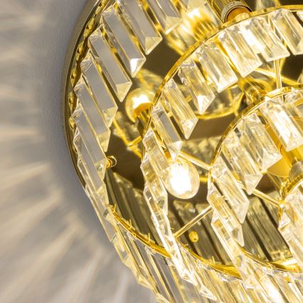 Brilagi - Plafoniera LED in cristallo MOZART 5xE14/40W/230V Ø 40 cm oro